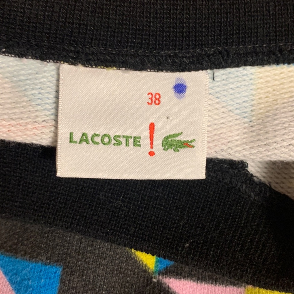 Lacoste Multicolor Geometric Crew Neck dress/sweater, small - Picture 7 of 9